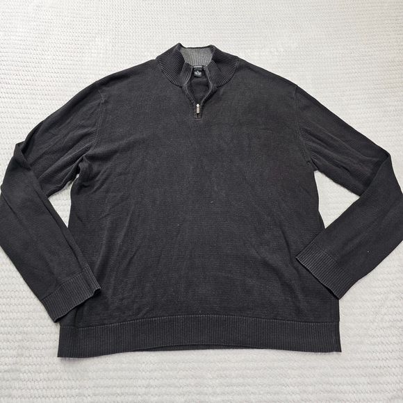 Men's Alfani Black Sweater with‎ Collar Size XL - Picture 1 of 10